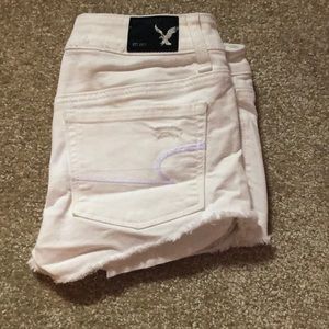 American Eagle white jean shorts
